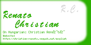 renato christian business card